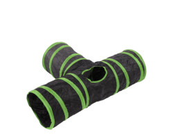 3-way tunnel for cats, green