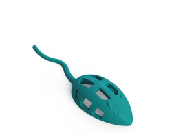 Blue treat mouse toy for cats