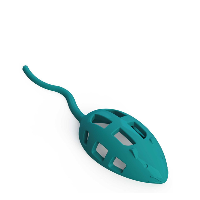 Blue treat mouse toy for cats