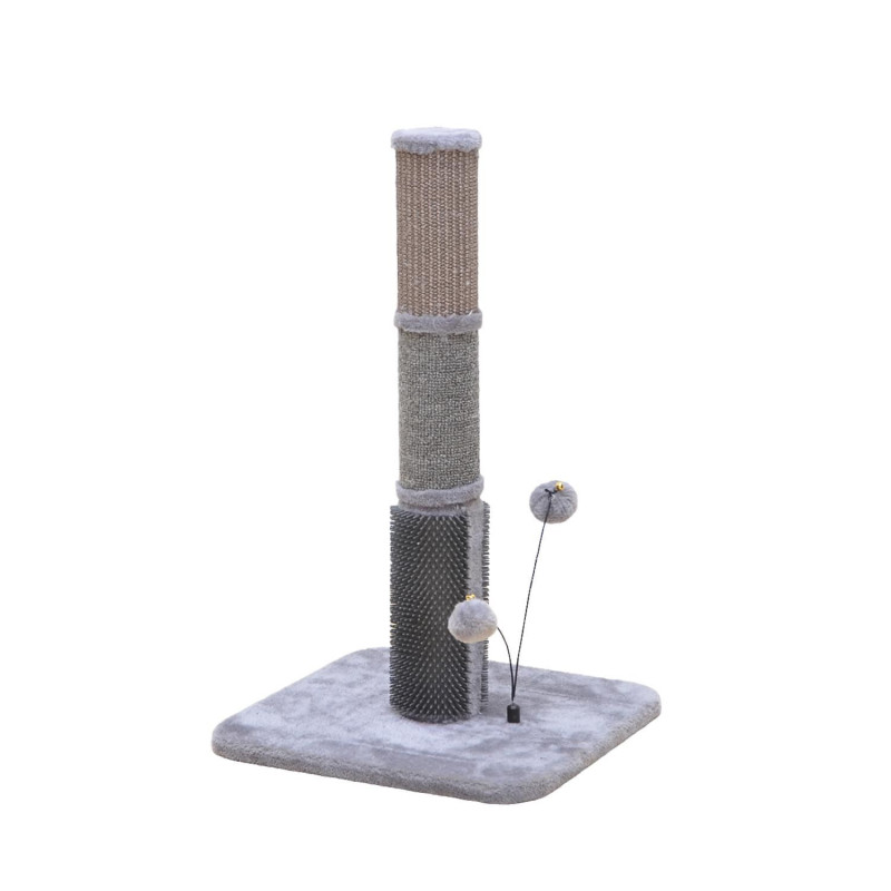 Cat scratching post with rubber massager…