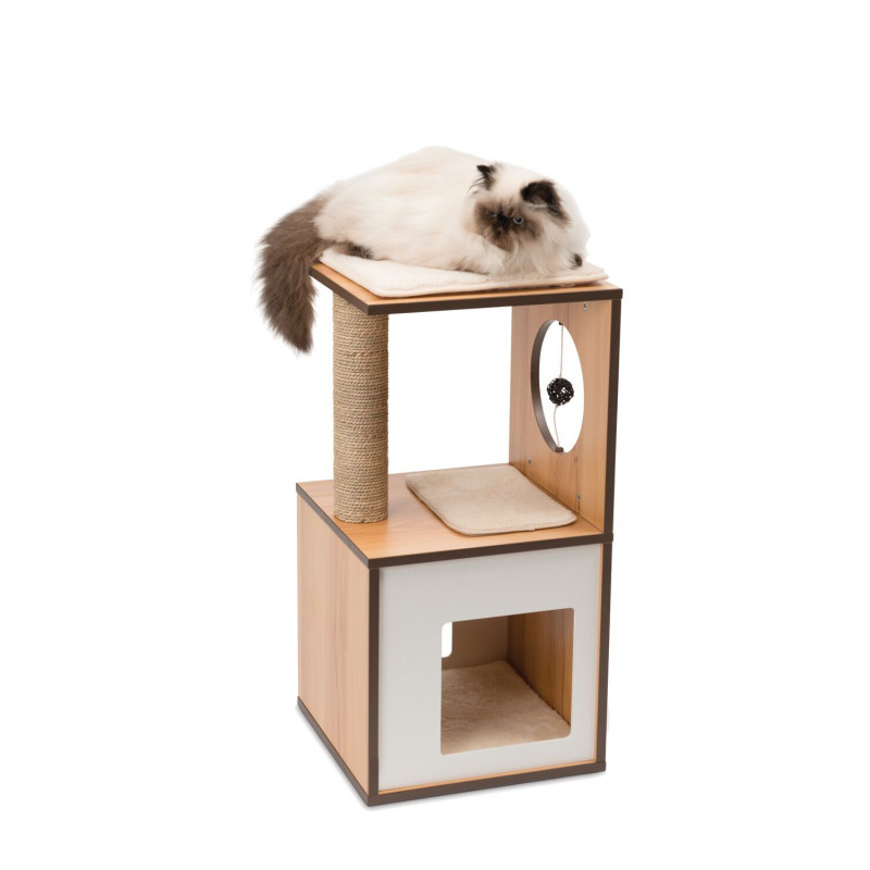 V-Box furniture 72.5 cm for cats, walnut