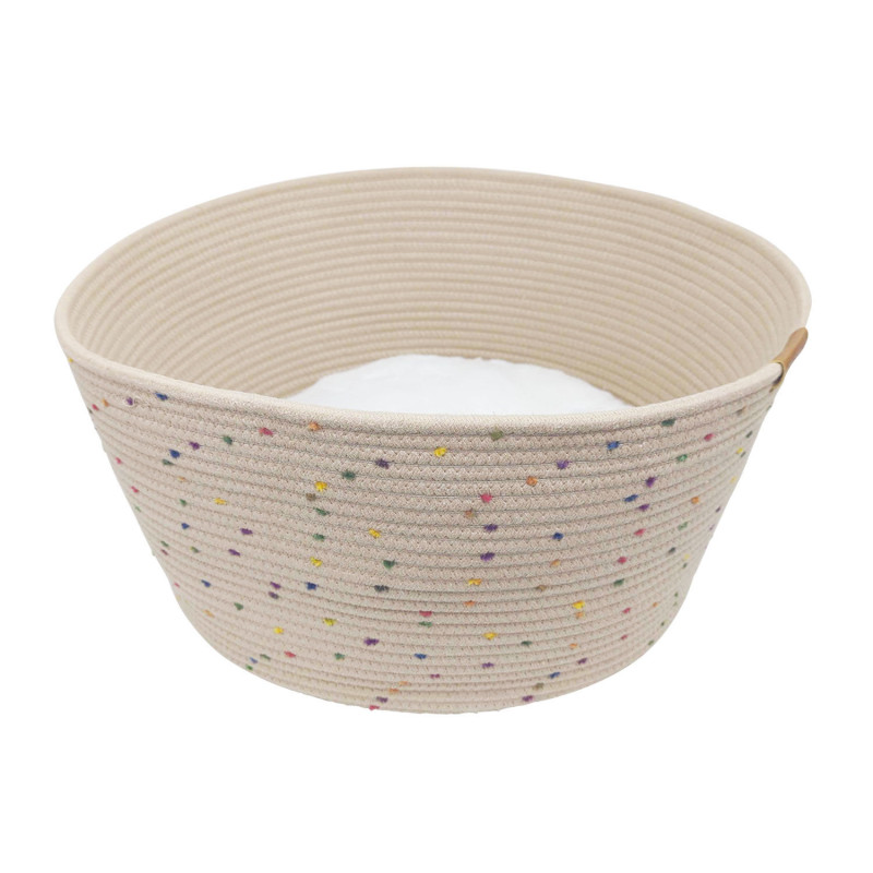 Cotton basket for animals, confetti