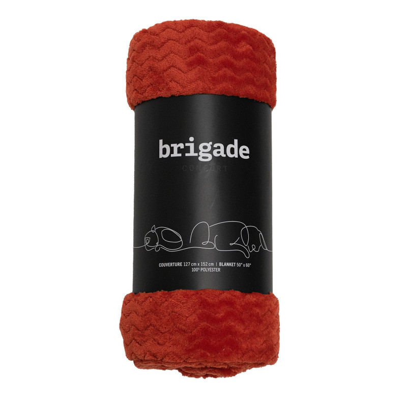 Brigade Confort Jeté jacquard ultra douce, rouge