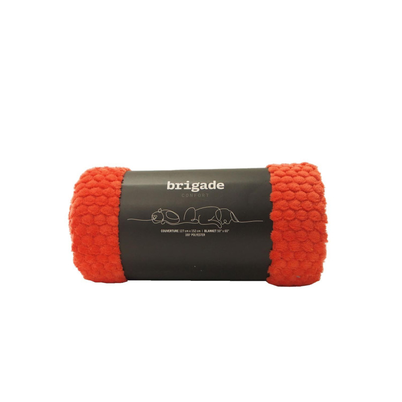 Brigade Confort Jeté jacquard ultra-douce, cayenne