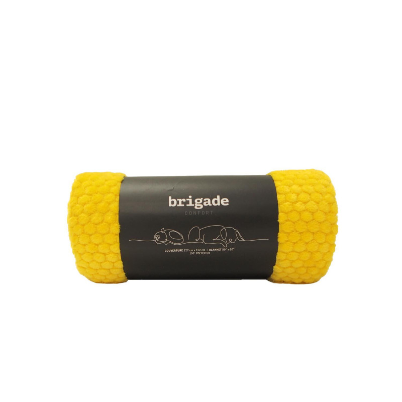 Brigade Confort Jeté jacquard ultra-douce, jaune