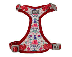 Adjustable mesh harness with floral print…