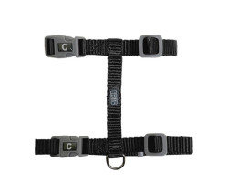 Black adjustable harness for cats