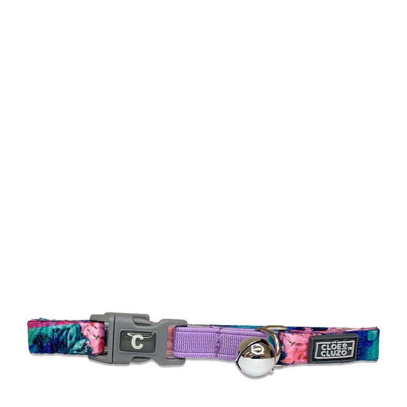 Adjustable printed collar for cats, Aq…