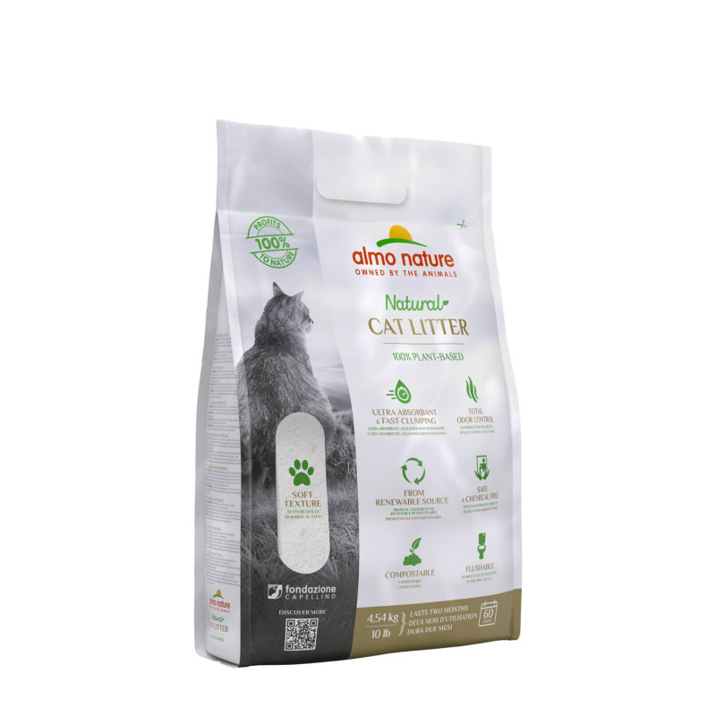 Almo Nature Litière agglomérante pour chats, 4,5 kg