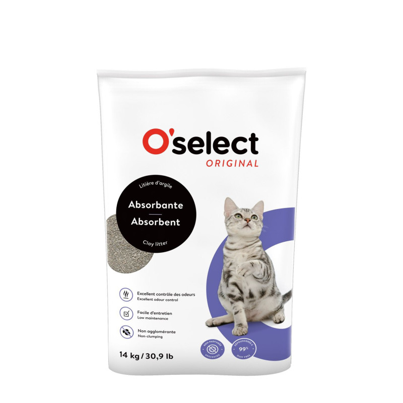 Absorbent clay litter, 14kg