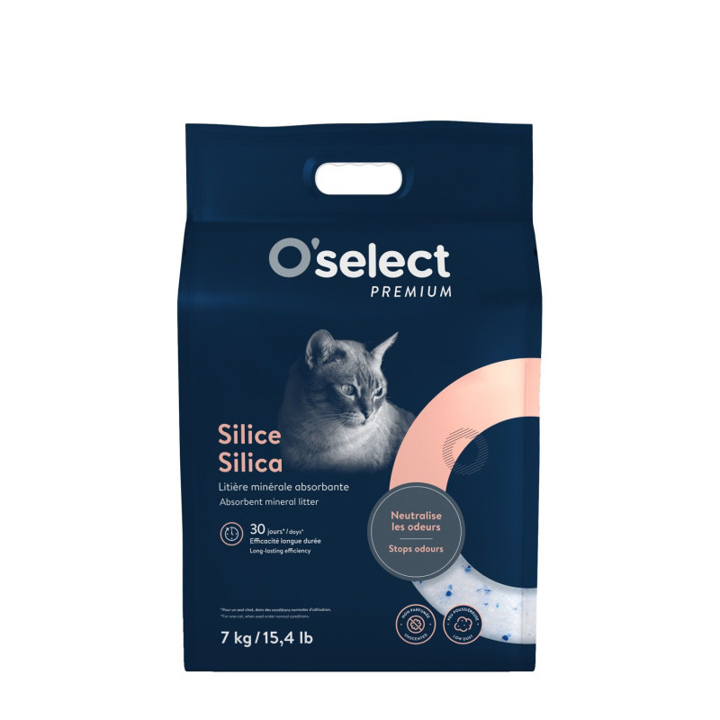 O'Select Litière de silice absorbante, 7 kg