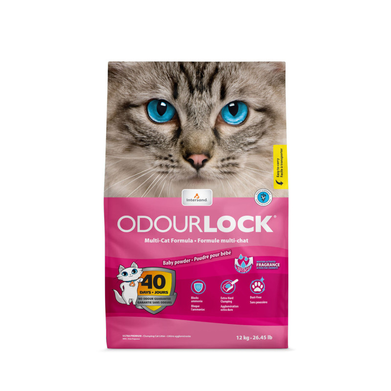 Odourlock Litière agglomérante pour chats, poudre …