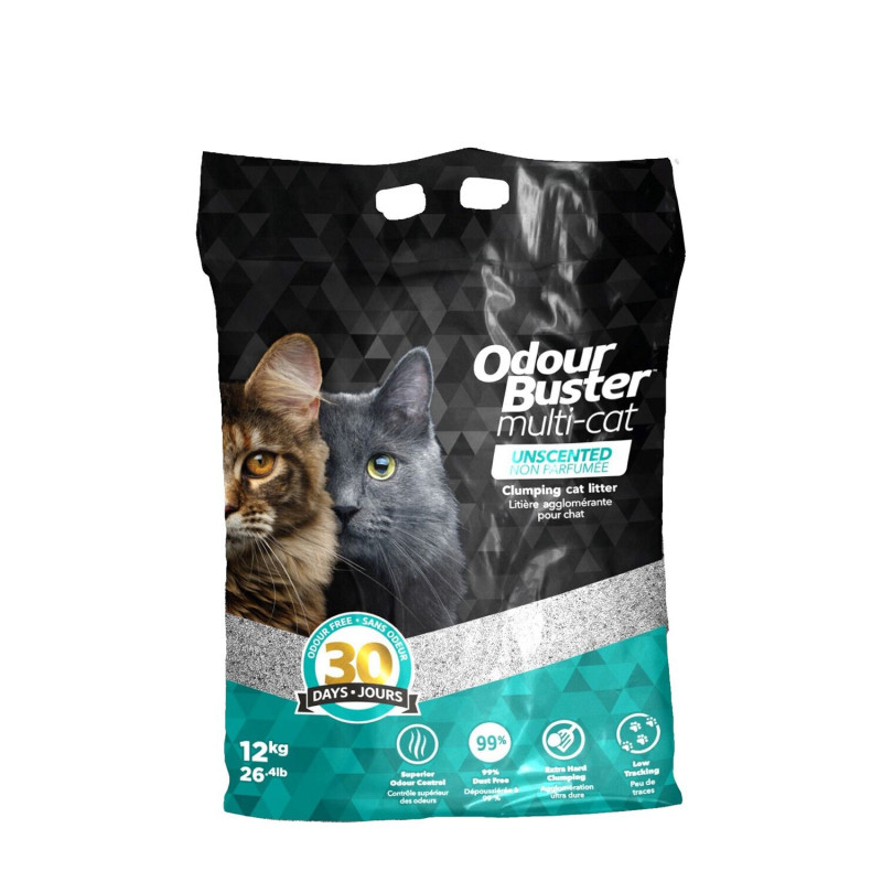 Odour Buster Litière agglomérante multi-chat, 12kg