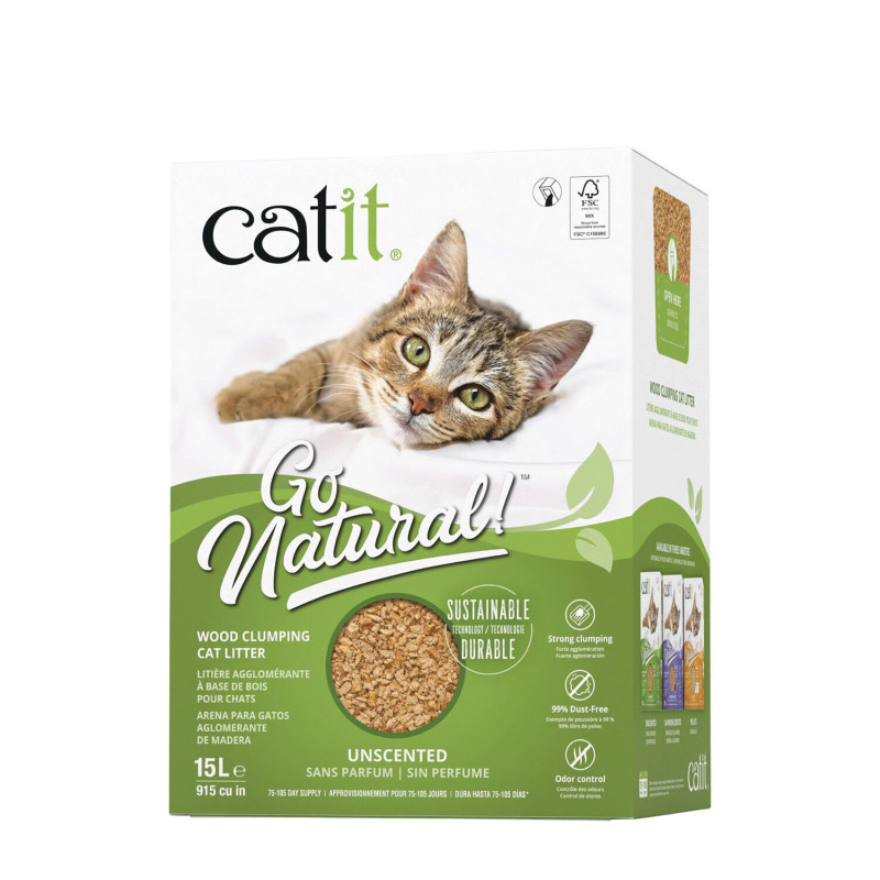 Catit Litière agglomérante « Go Natural! » à b…