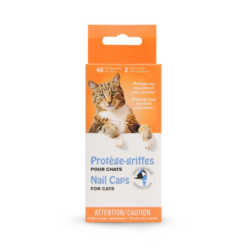 Griffe Masquée Protège-griffes pour chat, transparent