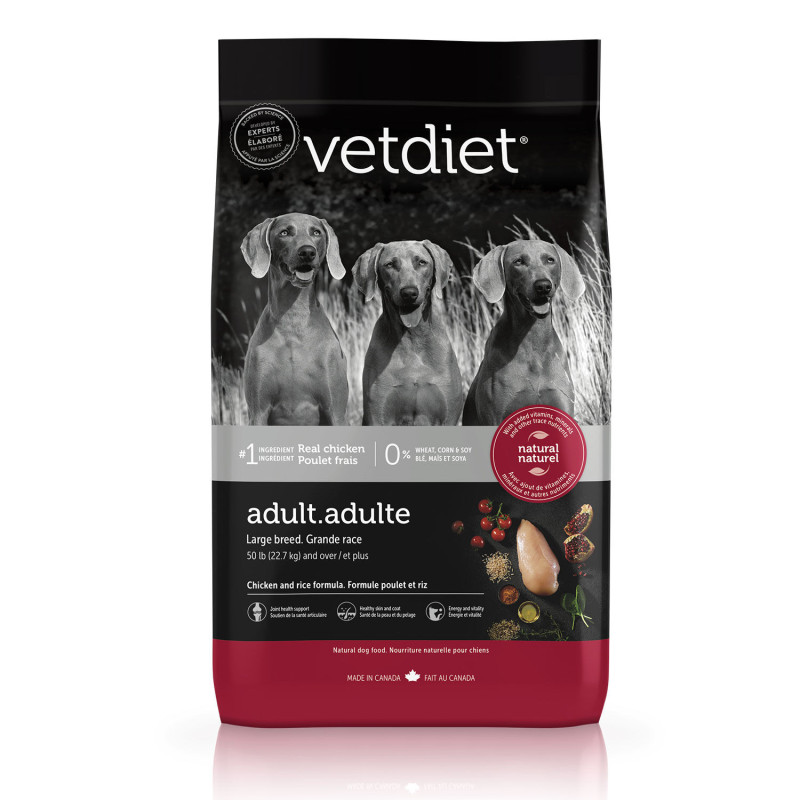 Vetdiet Nourriture sèche au poulet pour chien ad…