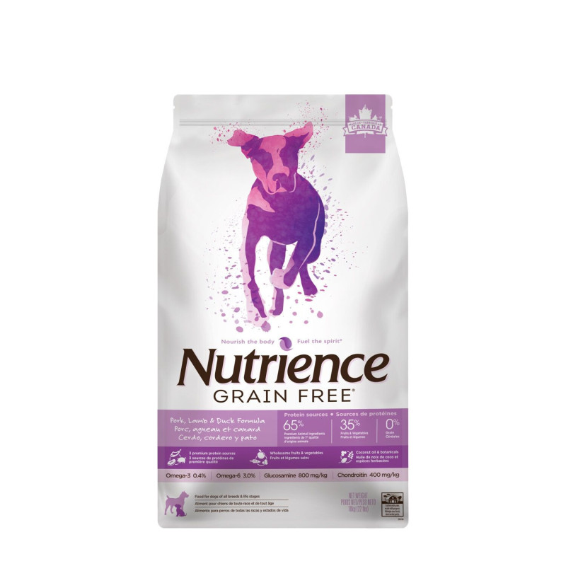 Grain-free formula for dogs, pork,…