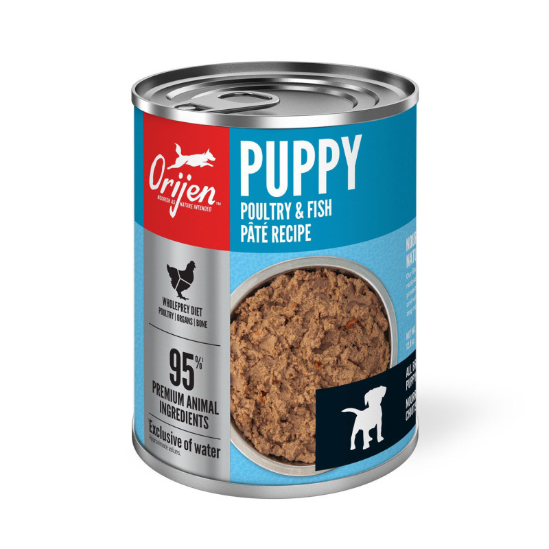 Poultry and fish pâté for puppies…