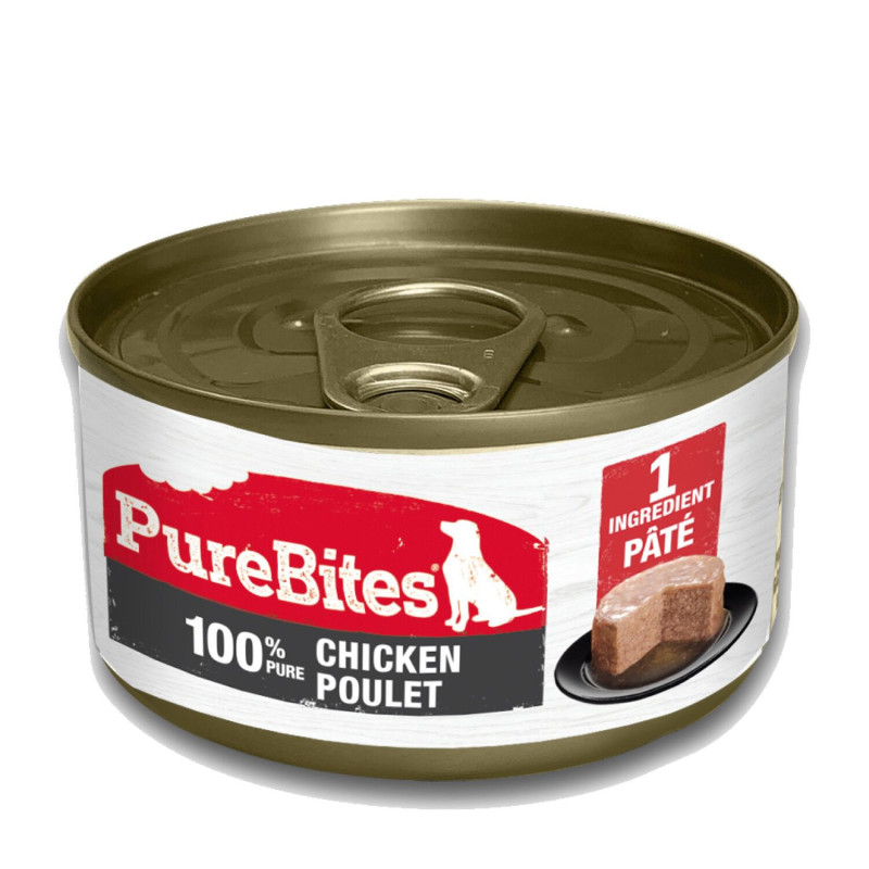 PureBites Pâté au poulet pour chiens, 71 g