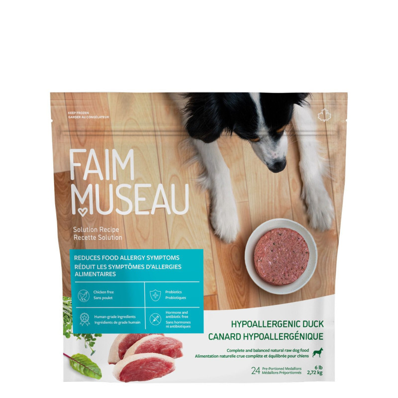 Faim Museau Nourriture crue pour chiens, canard hypo…