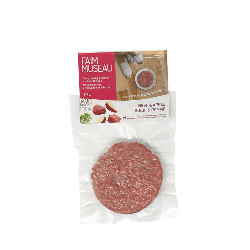 Raw beef and apple food for ch…