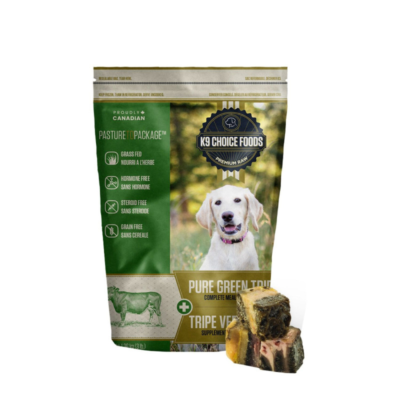 K9 Choice Foods Tripe de bœuf Pure Green pour chiens