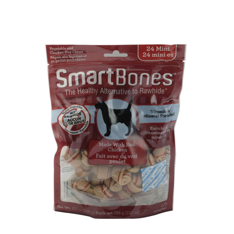 SmartBones Os à saveur de poulet, 24 mini os