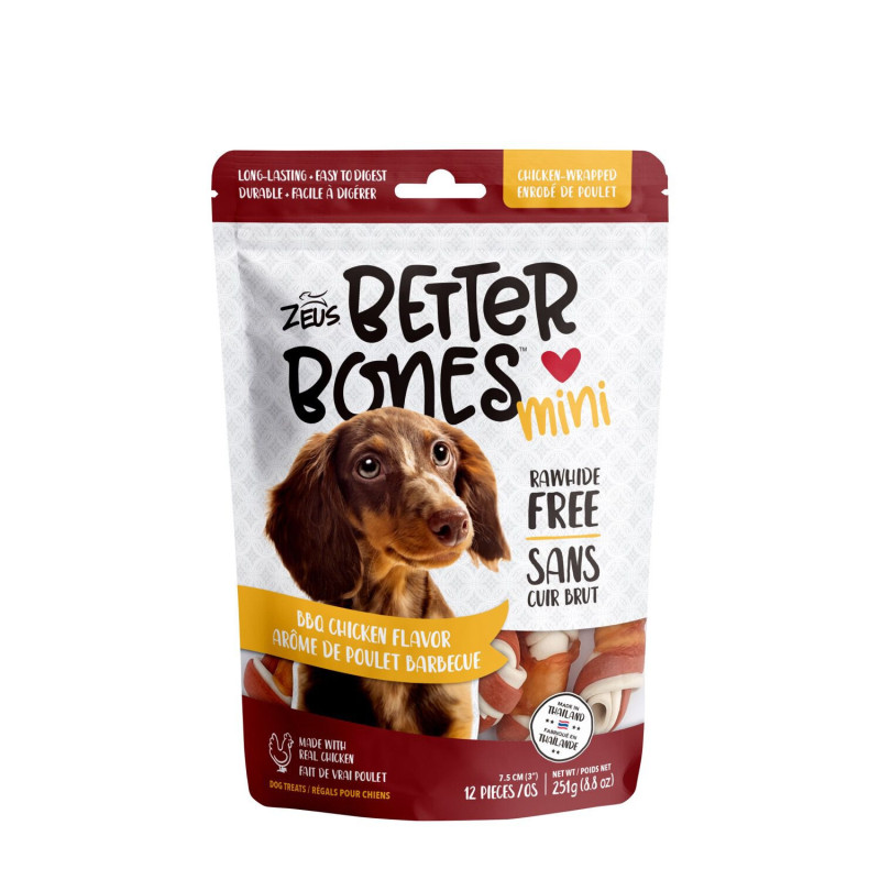 Mini coated barbecue chicken flavor bones…