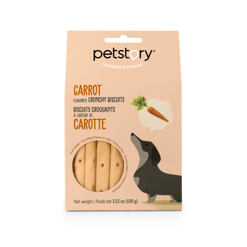 Petstory Biscuits croquants pour chiens, carotte