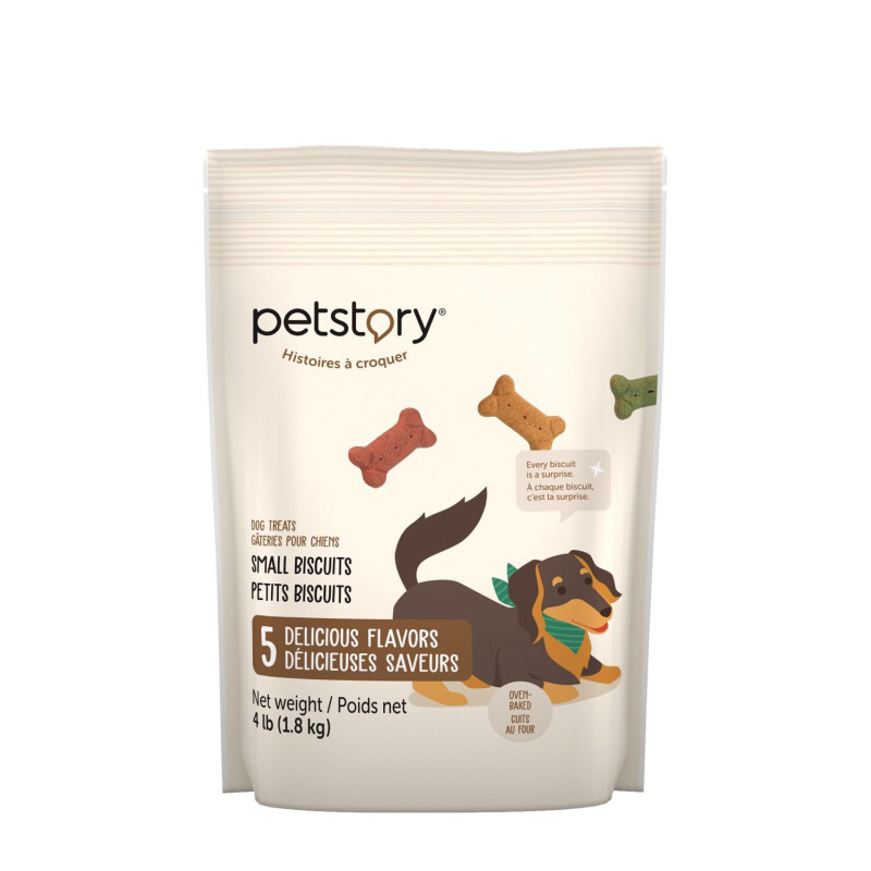 Petstory Petits biscuits pour chiens, 5 saveurs