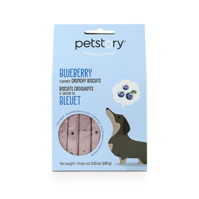 Crunchy dog ​​biscuits, blueberry