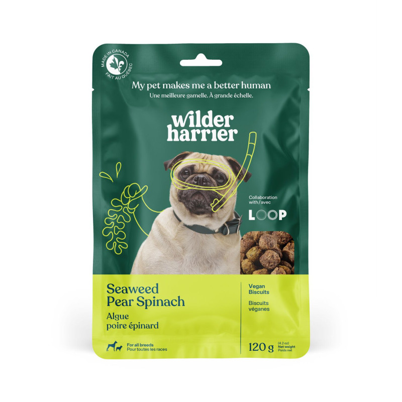 Vegan biscuits for dogs, wakame, poi…