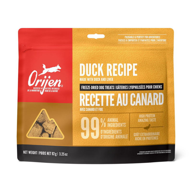 Freeze-dried treats with duck recipe…