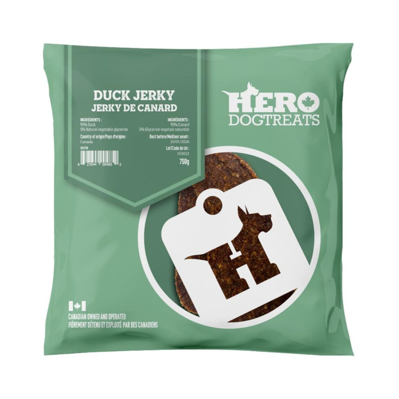 Duck jerky for dogs, 750 g