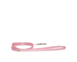 Leash for small dogs, pink polka dots