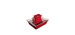 “Pagoda” waterer in red ceramic,…