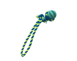 Interactive ball with chew rope for…