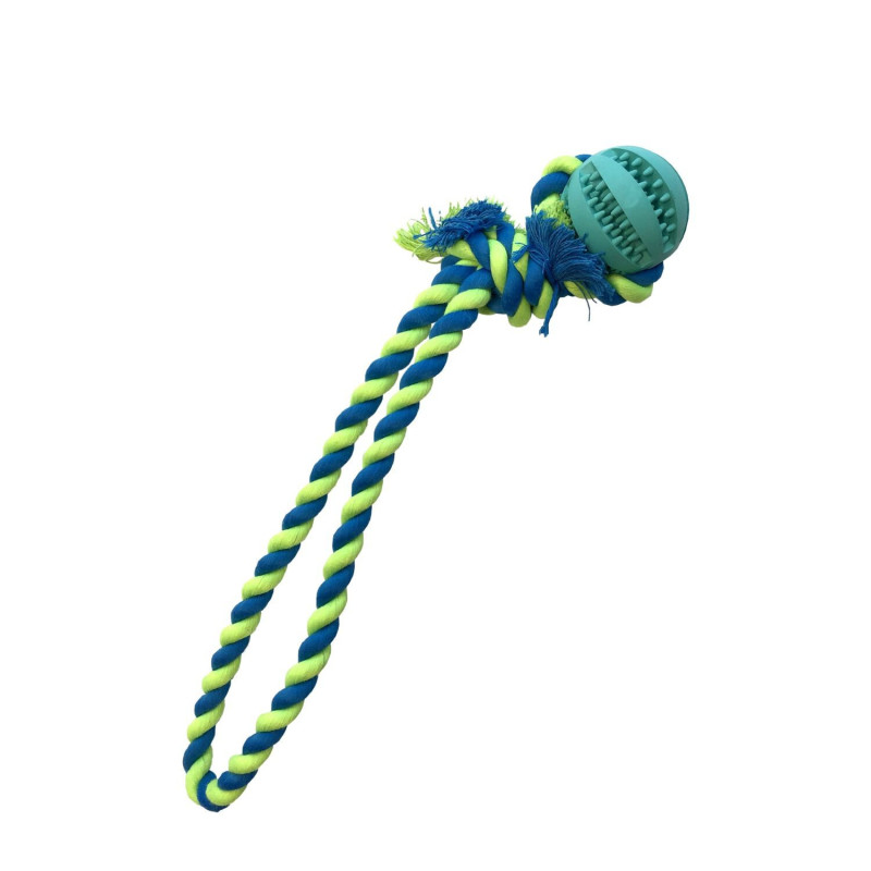 Interactive ball with chew rope for…