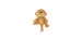 Plush baby monkey toy for dogs