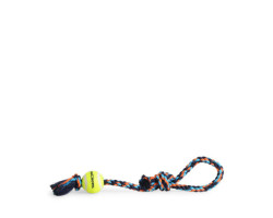 Colored rope with handle and ball…