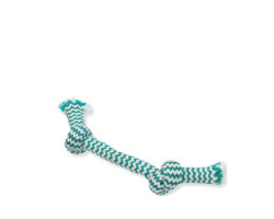 Rope tied with dental floss for dogs…