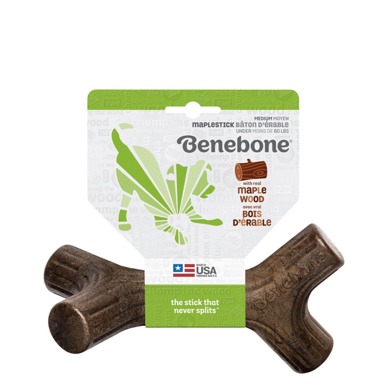 Benebone Jouet à mâcher Bâton d'érable, moyen