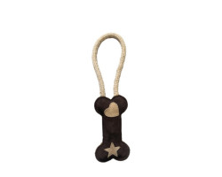 Classic bone toy made of natural rope for…