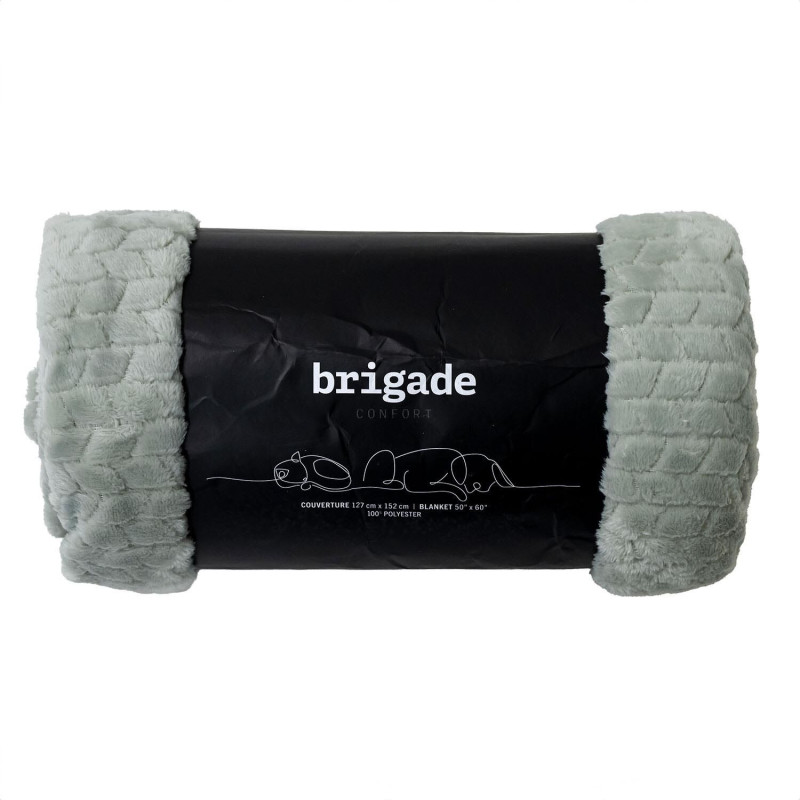 Brigade Confort Jeté jacquard ultra-douce, gris pâle