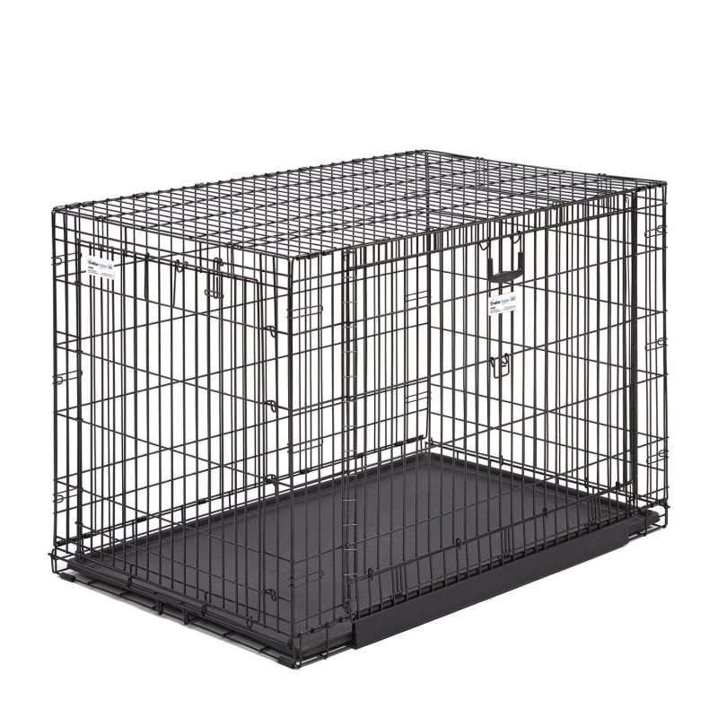 Two-door dog crate