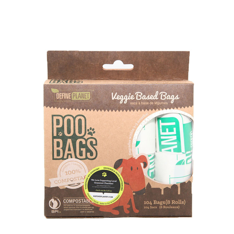 Vegetable-based collection bags, 104 units…