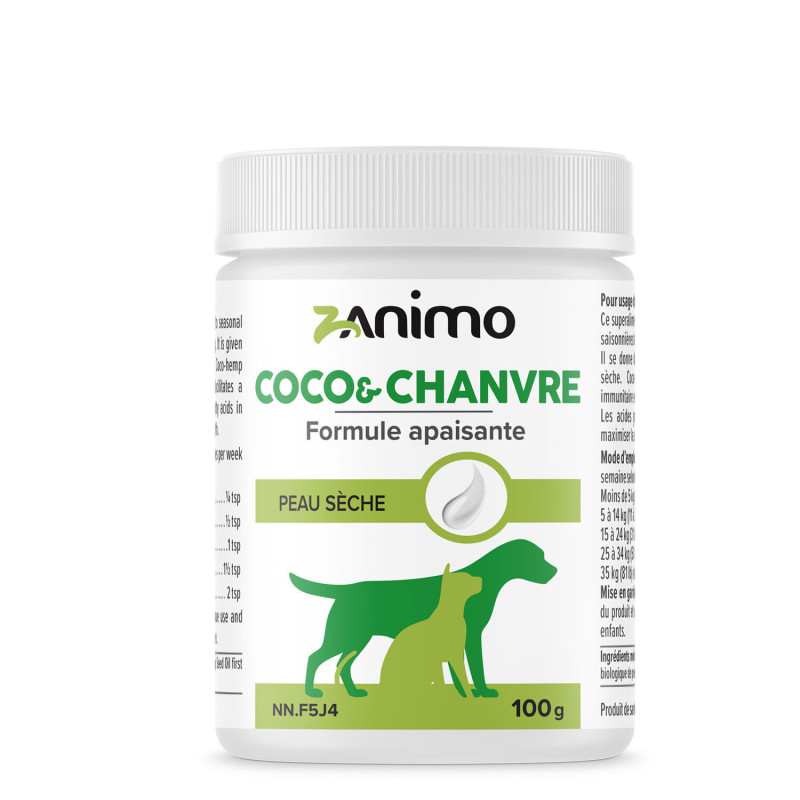 Zanimo Formule apaisante coco et chanvre, 100 g