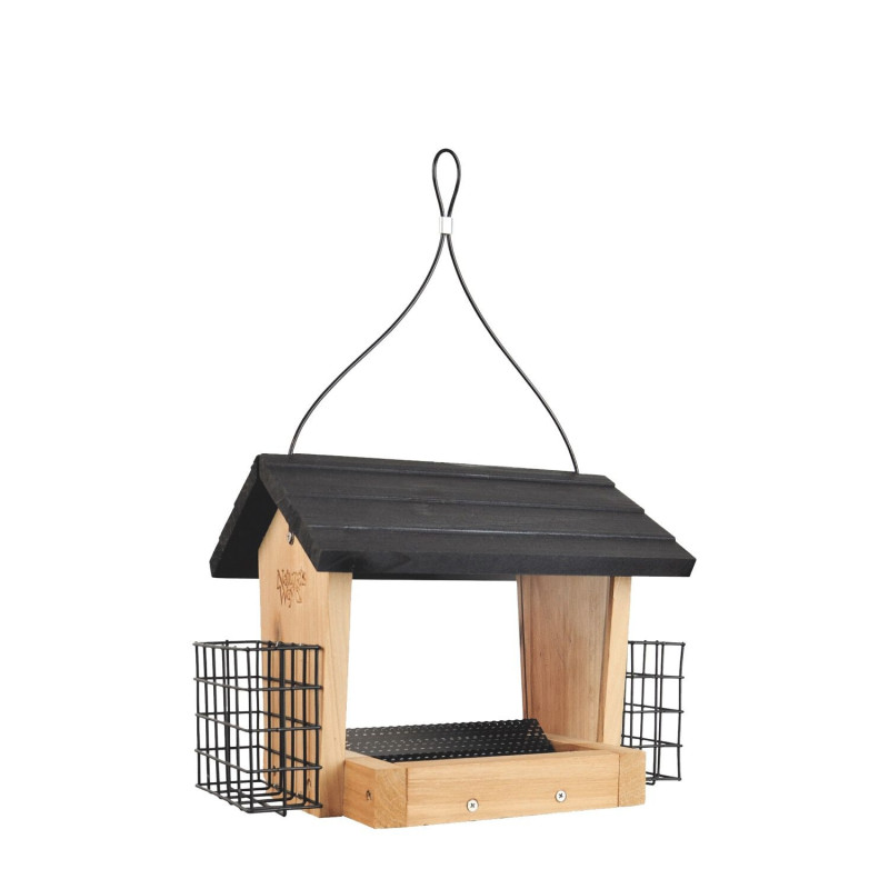 Bird feeder with suet cages