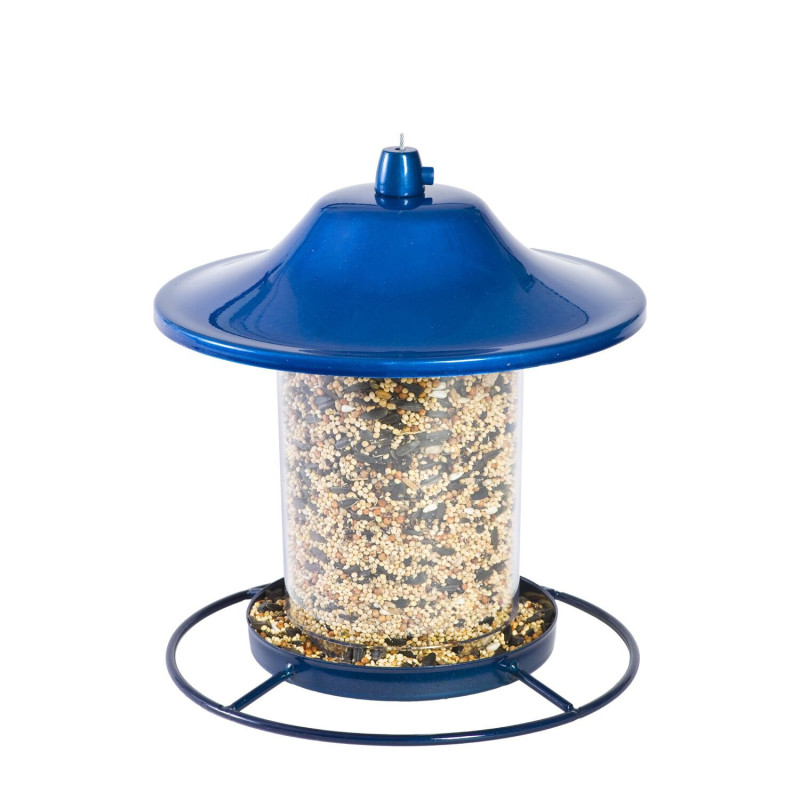Blue Sparkle panoramic bird feeder
