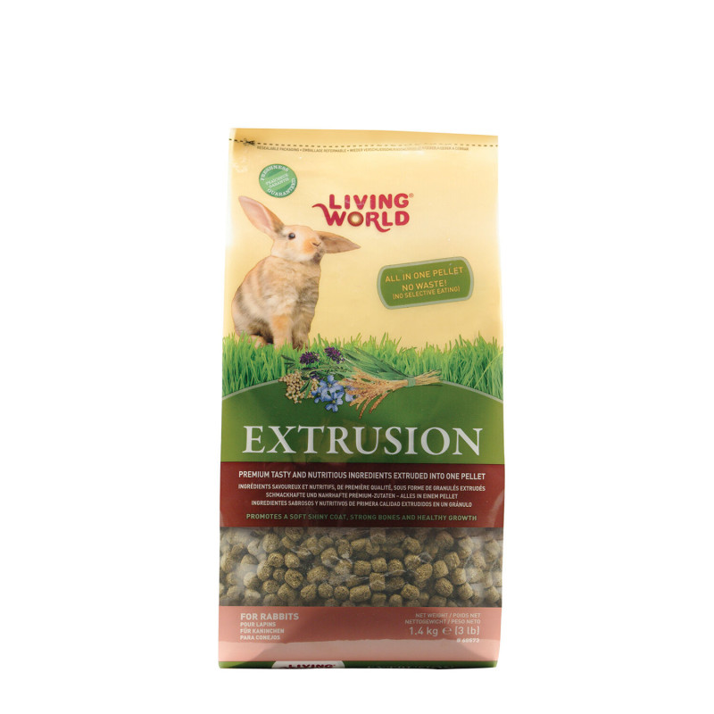 Extrusion food for rabbits